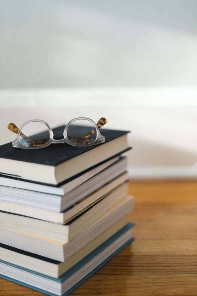 a stack of books