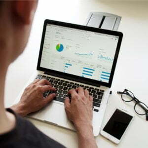 a man working on a laptop