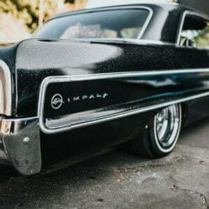 a black car with a black bumper