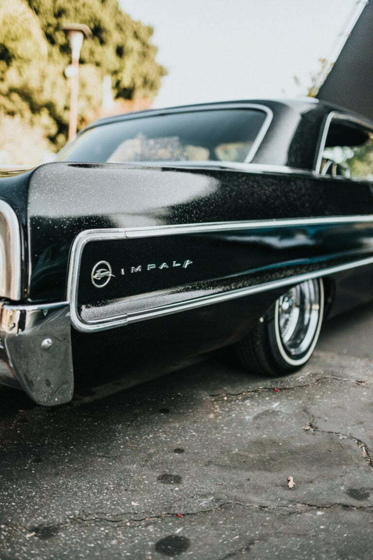 a black car with a black bumper