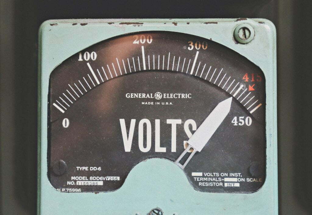 a close up of a speedometer