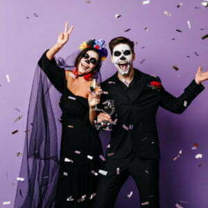 a group of people wearing costumes